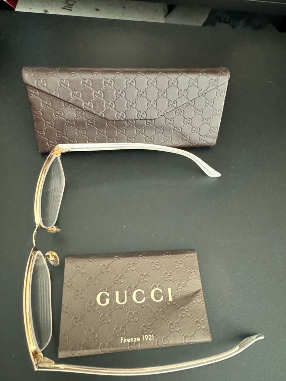 Gucci White and Gold Women's Eyeglasses - Picture 2 of 2